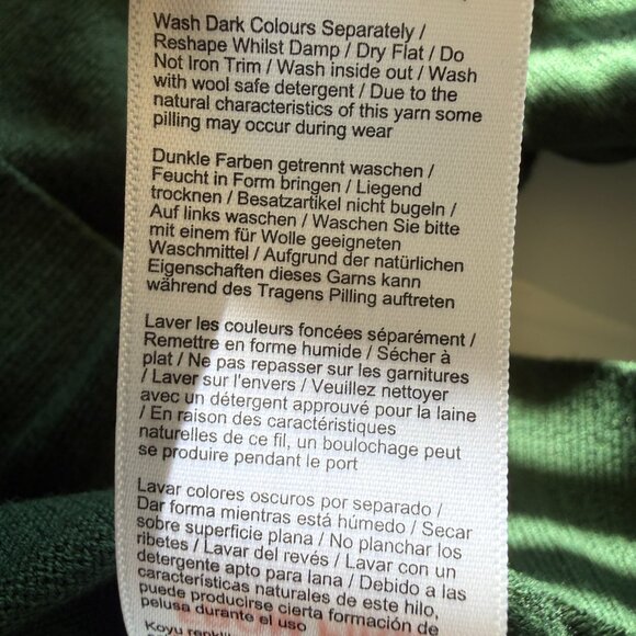 Joules Miranda green long sleeve pullover knit fox sweater women's size 12 - Picture 10 of 10